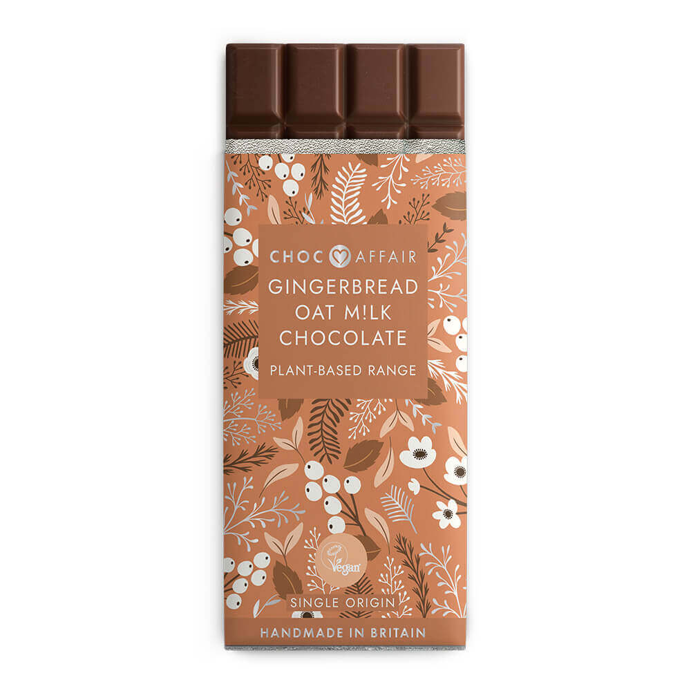 Choc Affair Gingerbread Oat Milk Chocolate Bar 90g